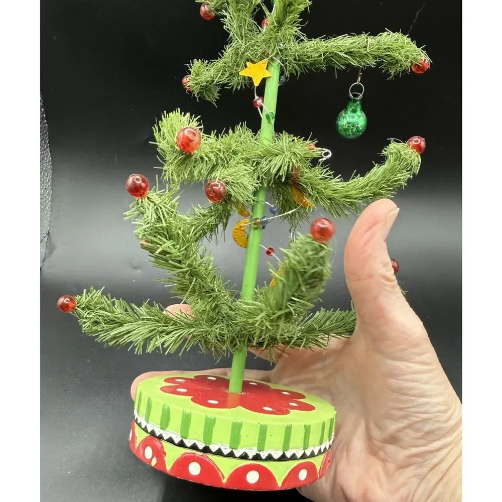 Dept 56 Krinkles Goose Feather Style Mini Ornament Display Tree Cute! 13” Tall